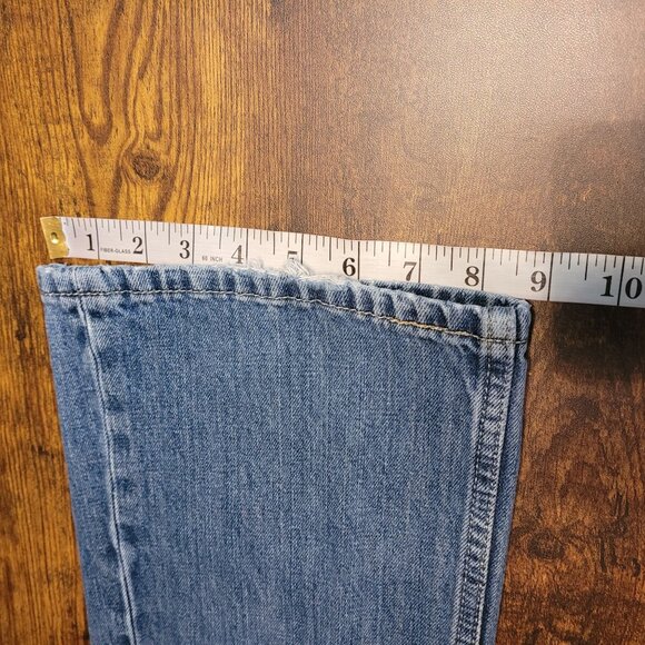 Levi's Jeans 32x30 Slim Bootcut 527 Ripped Medium Light Wash Cotton Western - Picture 11 of 11